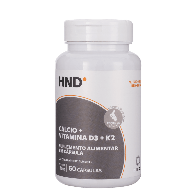 Cálcio + Vitamina D3 + K2 60 Cápsulas · 60 Cápsulas · código 17559
