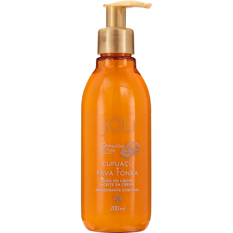 jOLi CUPUAÇU & FAVA TONKA Óleo em Creme Desodorante Corporal 200 ml · 200 ml · código 33000