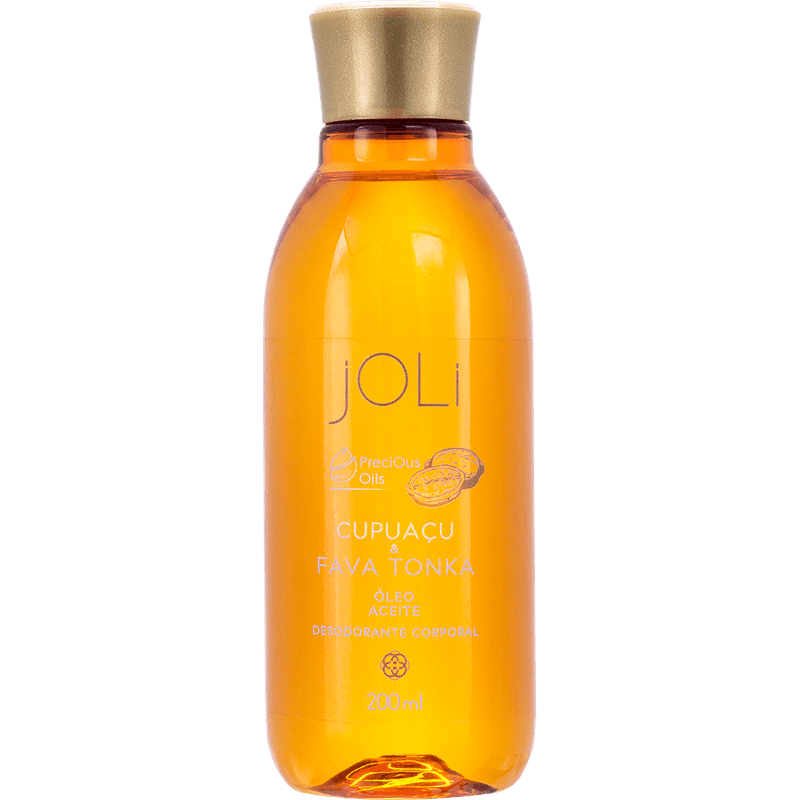 jOLi CUPUAÇU & FAVA TONKA Óleo Desodorante Corporal 200 ml · 200 ml · código 33001